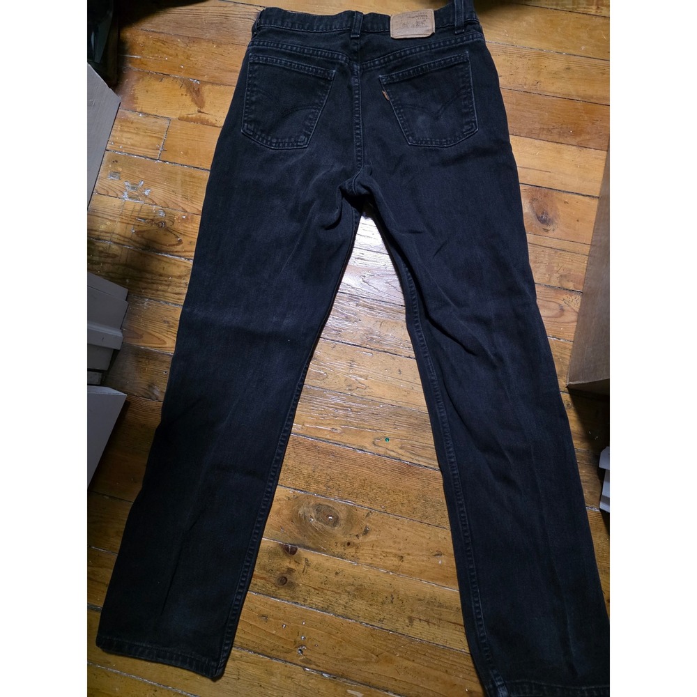 Vintage‎ Levis 505 Orange Tab Black Straight Leg Jeans Mens 21x32 Made in Canada - Picture 4 of 4